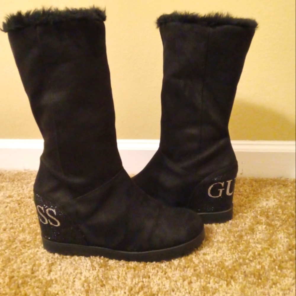 Women's Winter Guess wedge boots